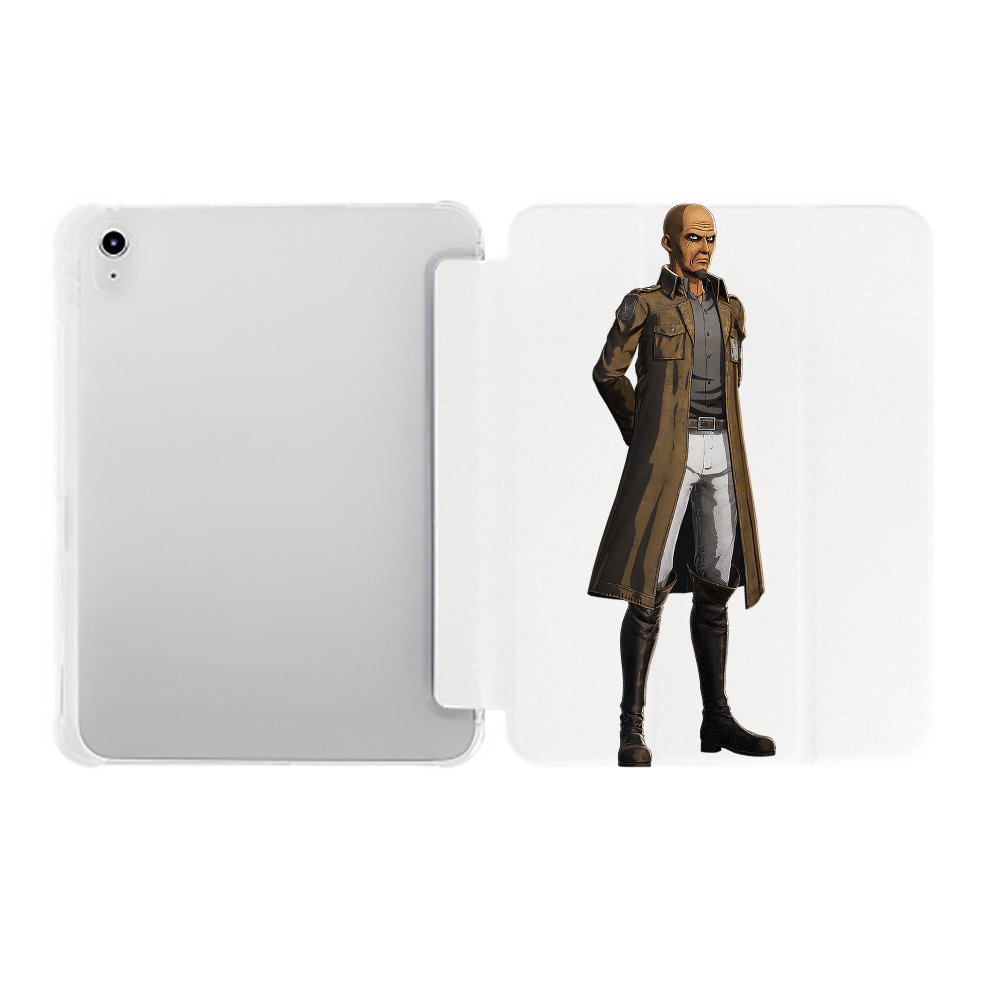 （画像用） 進撃の巨人 Attack on Titan IPad ケース ペン収納付き 三つ折りスタンド PUレザー×シリコン 対応機種9.5/10.5/10.9インチ